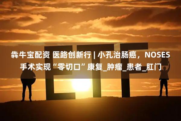 犇牛宝配资 医路创新行 | 小孔治肠癌，NOSES手术实现“零切口”康复_肿瘤_患者_肛门