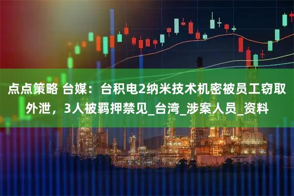 点点策略 台媒：台积电2纳米技术机密被员工窃取外泄，3人被羁押禁见_台湾_涉案人员_资料